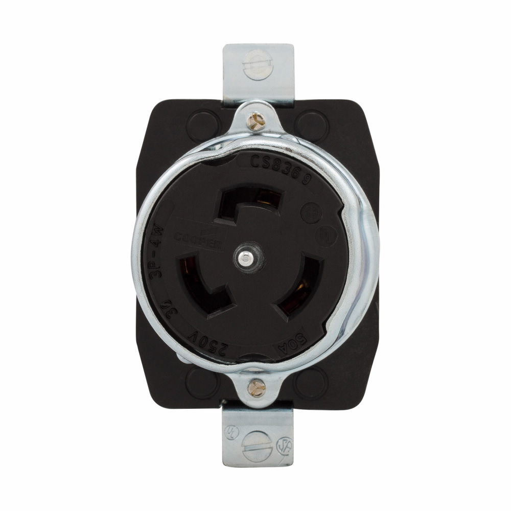 TOMA EMPOTRAR MEDIA VUELTA 3P 4H 50A 250V NO NEMA CS8369