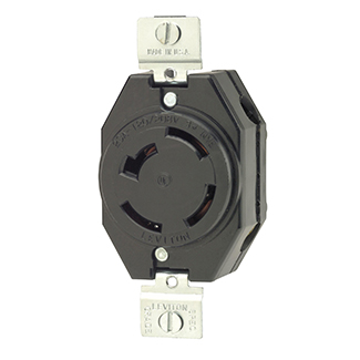TOMA EMPOTRAR MEDIA VUELTA 4P 4H 20A 120/208V NO NEMA 7410-B