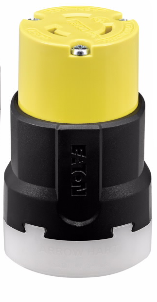 TOMA EXTENSION MEDIA VUELTA 2P 3H 30A 125V L5-30R AMARILLO AHCL530C