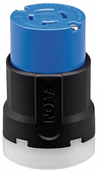 TOMA EXTENSION MEDIA VUELTA 2P 3H 30A 250V NEMA L6-30R AZUL AHCL630C