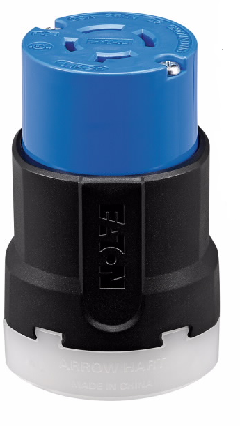 TOMA EXTENSION MEDIA VUELTA 3F 4P5H 20A 120/208V L21-20 AZUL AHCL2120C