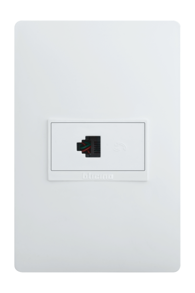 TOMA SENCILLO TEL RJ11 BLANCO LUZICA PU1182