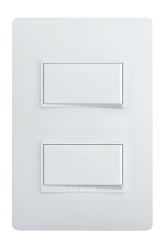 [223PU5200] APAGADOR DOBLE 1P 15A 125V BLANCO LUZICA PU5200