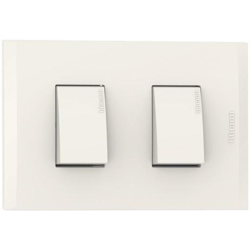 [2132200EM] APAGADOR DOBLE 1P 15A 125V MARFIL NOBILE AF2200EM