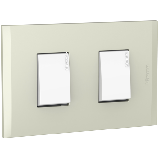 [2132201CH] APAGADOR DOBLE 3V 15A 125V CHAMPAGNE NOBILE AF2201EBCH