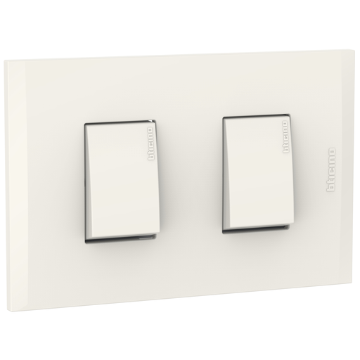 [2132201EM] APAGADOR DOBLE 3V 15A 125V MARFIL NOBILE AF2201EM