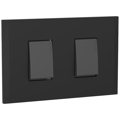 [2132201NG] APAGADOR DOBLE 3V 15A 125V NEGRO NOBILE AF2201EANG