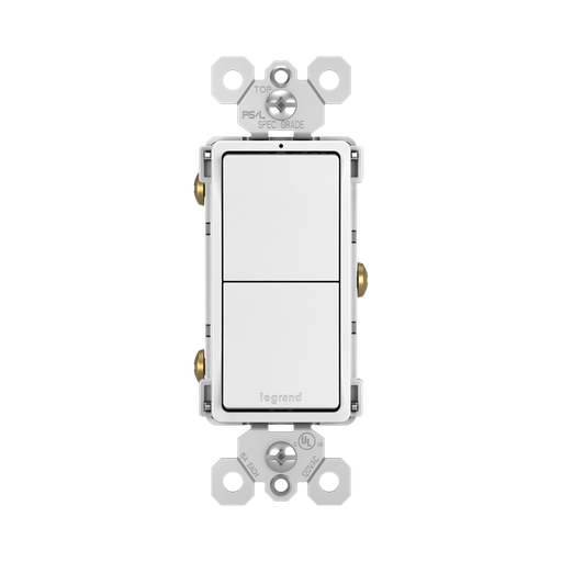 [D0311W] APAGADOR DOBLE RESIDENCIAL 1P 15A 125V BLANCO RADIANT RCD11W