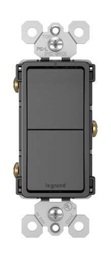 [D0311BK] APAGADOR DOBLE RESIDENCIAL 1P 15A 125V NEGRO RADIANT RCD11BK