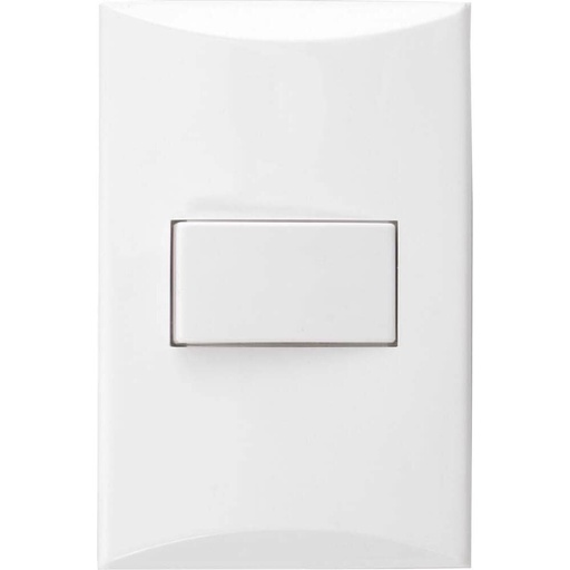 [E041000W] APAGADOR SENCILLO 1P 15A 125V BLANCO PLATA 1000-W