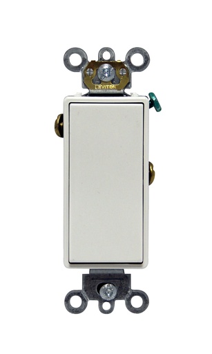 [LEV5691-2W] APAGADOR SENCILLO DECORA COMERCIAL 1P 15A 125/277V BLANCO 5691-2W
