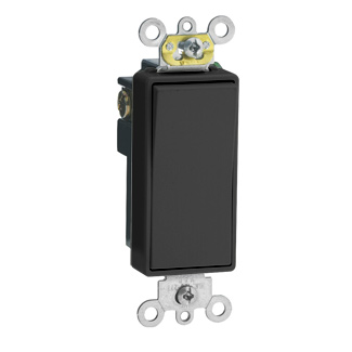 [LEV5691-2E] APAGADOR SENCILLO DECORA COMERCIAL 1P 15A 125/277V NEGRO 5691-2E