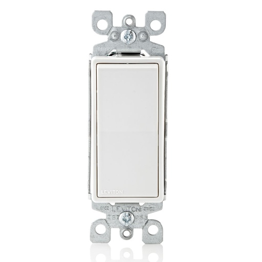 [LEV5603-2W] APAGADOR SENCILLO DECORA RESIDENCIA 3V 15A 125/277V BLANCO 5603-2W