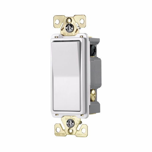 [450622W] APAGADOR SENCILLO DECORATOR COMERCIAL 2P 20A 125/277V BLANCO 7622W-BOX