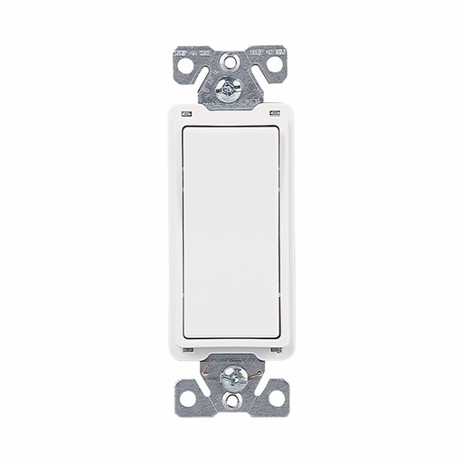 [4507504WB] APAGADOR SENCILLO DECORATOR RESIDENC 4V 15A 125/277V BLANCO 7504W-BOX