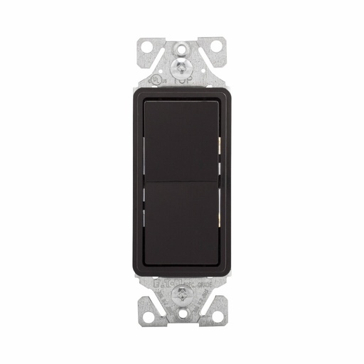 [4507501BK] APAGADOR SENCILLO DECORATOR RESIDENCIAL 1P 15A 125/277V NEGRO 7501BK