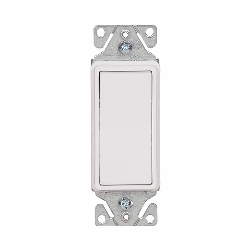 [4507503W] APAGADOR SENCILLO DECORATOR RESIDENCIAL 3V 15A 125/277V BLANCO 7503W