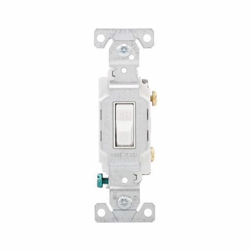 [450CS115W] APAGADOR SENCILLO PALANCA COMERCIAL 1P 15A 125/277V BLANCO CS115W