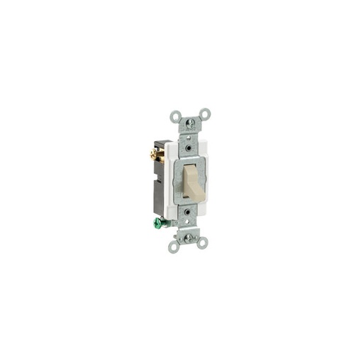[LEVCS315-2I] APAGADOR SENCILLO PALANCA COMERCIAL 3V 15A 125/277V MARFIL CS315-2I