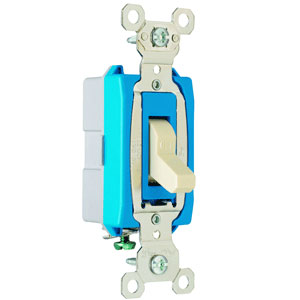 [4501201FV] APAGADOR SENCILLO PALANCA INDUSTRIAL 1P 15A 125/277V MARFIL AH1201FV