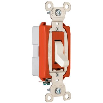 [D031201] APAGADOR SENCILLO PALANCA INDUSTRIAL 1P 20A 125/277V BLANCO PS20AC1W
