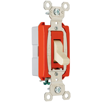 [D03203] APAGADOR SENCILLO PALANCA INDUSTRIAL 1P 20A 125/277V MARFIL PS20AC3I
