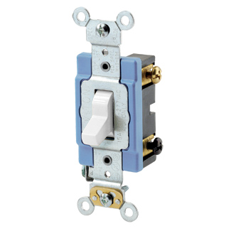 [LEV1203-2W] APAGADOR SENCILLO PALANCA INDUSTRIAL 3V 15A 125/277V BLANCO 1203-2W