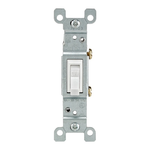 [LEV1451-WCP] APAGADOR SENCILLO PALANCA RESIDENCIAL 1P 15A 125V BLANCO 1451-WCP