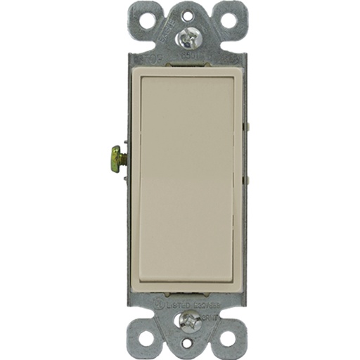 [E046501V] APAGADOR SENCILLO RESIDENCIAL DECOR 1P 15A 125/277V MARFIL 6501-V