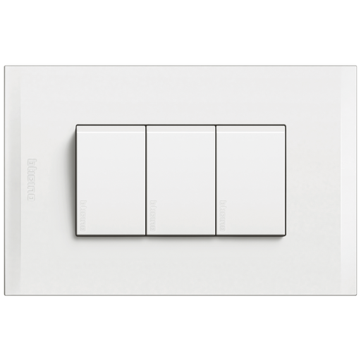 [2132300EB] APAGADOR TRIPLE 1P 15A 125V BLANCO NOBILE AF2300EB