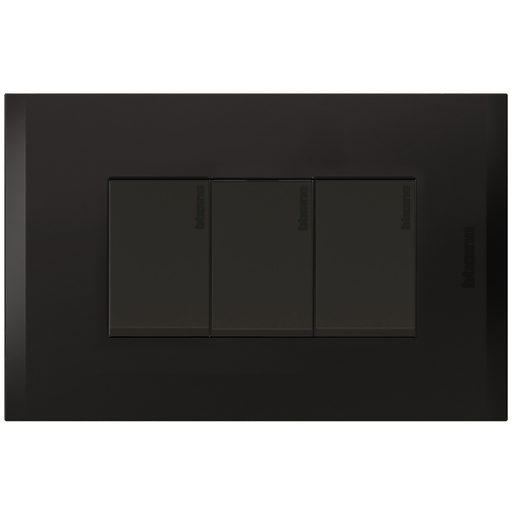 [2132301NG] APAGADOR TRIPLE 3V 15A 125V NEGRO NOBILE AF2301EANG