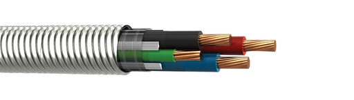 [119312MX] CABLE MC ARMADO CU THHN 3x12 AWG 600V S/PVC CONDUMEX