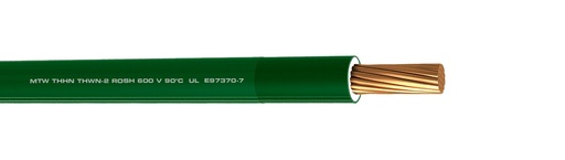 [10612KVEMX] CABLE THHN CAL 12AWG VERDE CARRETE CONDUMEX