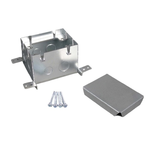 [W03880S1] CAJA PISO 880 OMNIBOX 1 GANG  ACERO ESTAMPADO WIREMOLD 880S1