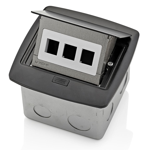 [LEVPFQP3-0MB] CAJA PISO POP-UP INSERTO DECORA 3 QUICKPORT NEGRO PFQP3-MB