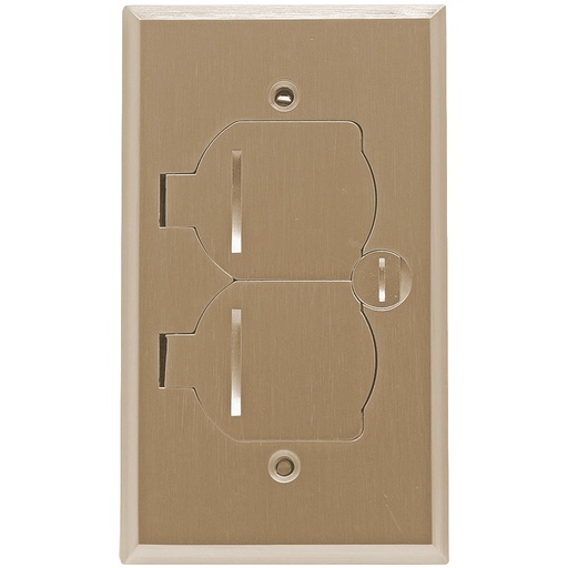 [E025798] CAJA PISO TOMA 2P 3H 20A 125V NEMA 5-20R BISAGRA BRONCE 5798FBA