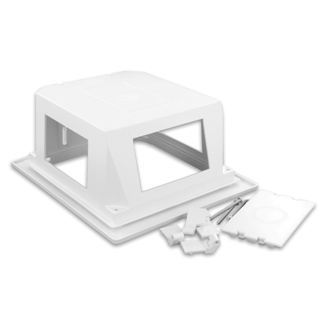 [LEV47617-REB] CAJA TV CON 3 SALIDAS P/INSERTO DECORA MARCO PERFIL BAJO 47617-REB