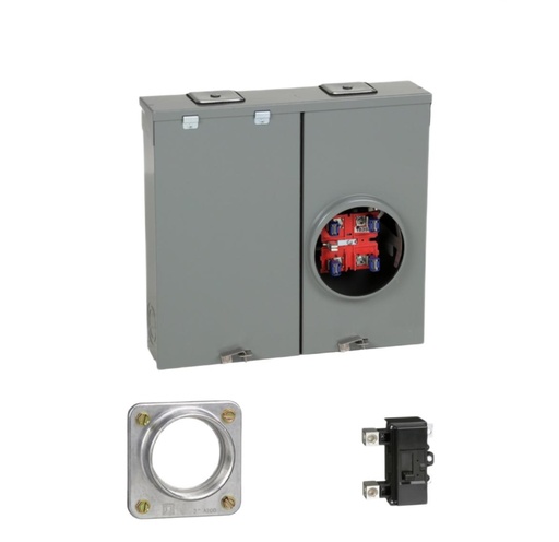 [9ENS2200] COMBO BASE MEDIDOR CON BREAKER 2P 200A, 240V, NEMA 3R, SQUARE D CB200A