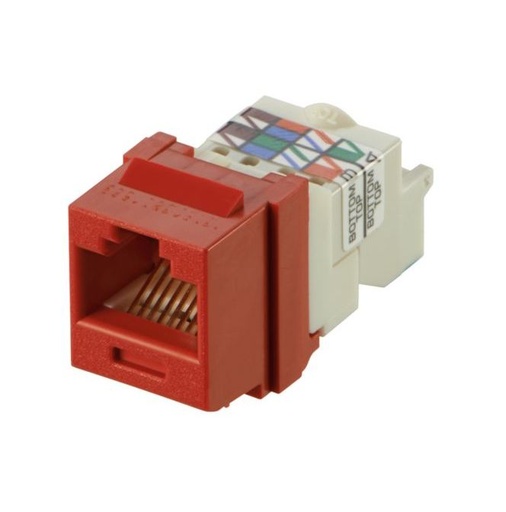 [PNK6RD] CONECTOR JACK RJ45 ROJO CAT6 NET KEY (KEYSTONE) NK6TMRD