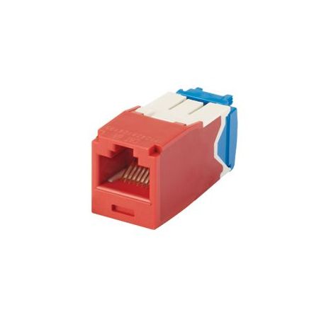 [P06X88TGRD] CONECTOR JACK TX6 10GIG PANDUIT CAT 6A ROJO CJ6X88TGRD