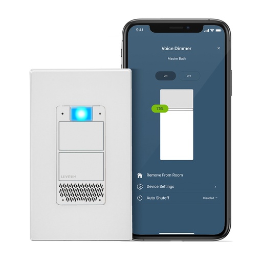 [LEVDWVAA-1BW] DIMMER DECORA SMART WIFI CON ALEXA 1P/3V 120V LED 300W DWVAA-1BW