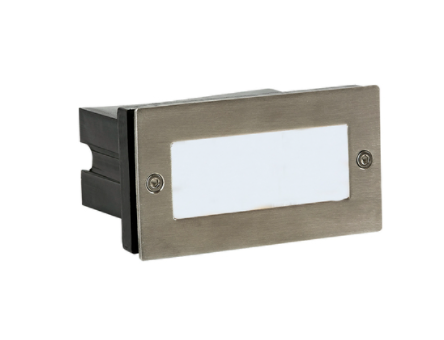 [399910] EMPOTRADO DE MURO LED RECTANGULAR SATINADO 0.6W 100-127V 4lm 3000K