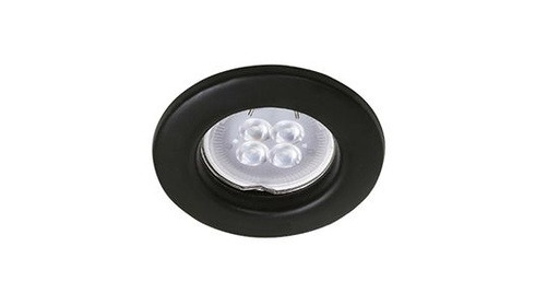 [3TE220N] EMPOTRADO FIJO REDONDO NEGRO PARA MR16 100-240/12V NOM YD-220/N
