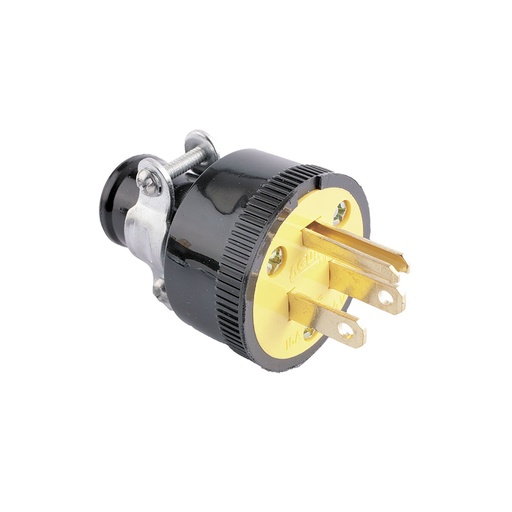 [E011709] ENCHUFE C/ ABRAZADERA 2P 3H 15A 125V NEMA 5-15P #1709