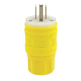 [LEV14W47] ENCHUFE INDUSTRIAL WETGUARD 2P 3H 15A 125V 5-15P IP69K AMARILLO 14W47