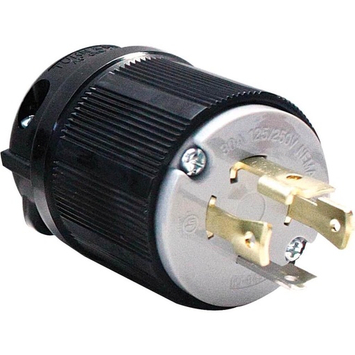[E01430P] ENCHUFE MEDIA VUELTA 3P 4H 30A 125/250V NEMA 14-30P L1430P