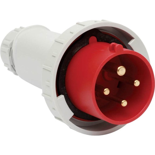 [E019463] ENCHUFE PIN&SLEEVE 63A 415V 3P 4H 6 HORAS ROJO IP67 9463/8