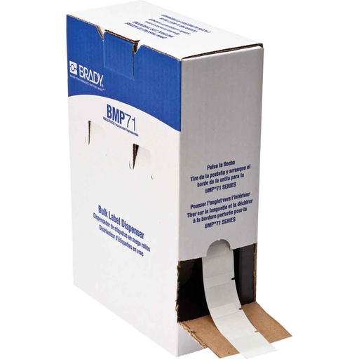 [BM7119427] ETIQUETA AUTOLAMINABLE VINYL BLANCO P/BMP61/71,1"X1" BM71-19-427