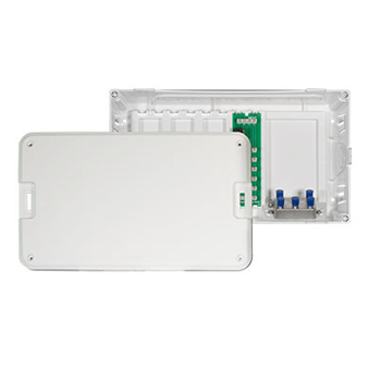 [PNQMD8] GABINETE CABLEADO PLASTICO 8" INCLUYE 6 TEL /4 TV C/PUERTA ONQ EN0802