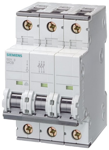 [5177CC10A] INTERRUPTOR TERMOMAGNETICO P/RIEL/DIN 3P 10A 480V 5SY43107CC SIEMENS